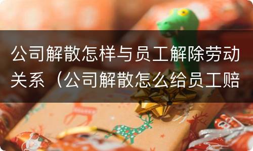 公司解散怎样与员工解除劳动关系（公司解散怎么给员工赔偿）