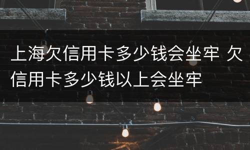 上海欠信用卡多少钱会坐牢 欠信用卡多少钱以上会坐牢
