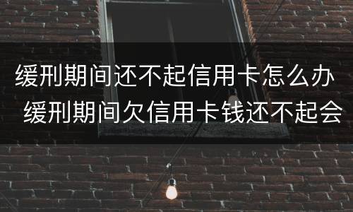 缓刑期间还不起信用卡怎么办 缓刑期间欠信用卡钱还不起会被收监吗?