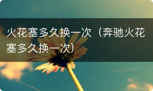 火花塞多久换一次（奔驰火花塞多久换一次）