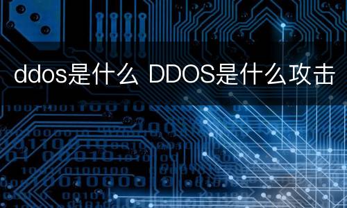ddos是什么 DDOS是什么攻击