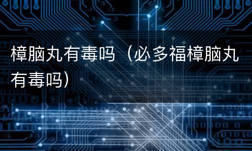 樟脑丸有毒吗（必多福樟脑丸有毒吗）