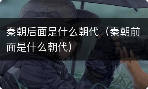 秦朝后面是什么朝代（秦朝前面是什么朝代）