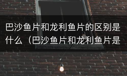 巴沙鱼片和龙利鱼片的区别是什么（巴沙鱼片和龙利鱼片是一种鱼片吗）