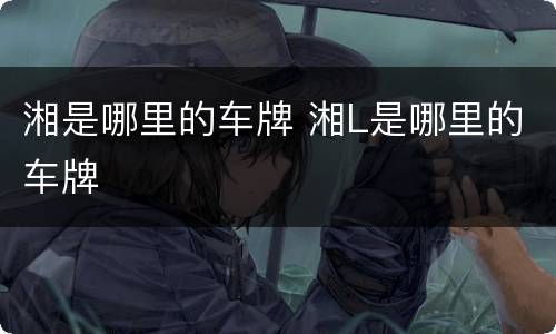湘是哪里的车牌 湘L是哪里的车牌