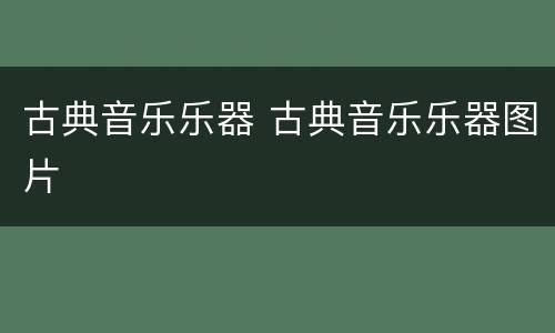 古典音乐乐器 古典音乐乐器图片