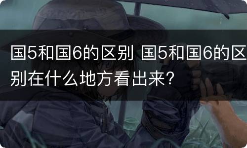 国5和国6的区别 国5和国6的区别在什么地方看出来?