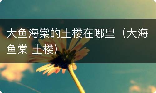 大鱼海棠的土楼在哪里（大海鱼棠 土楼）