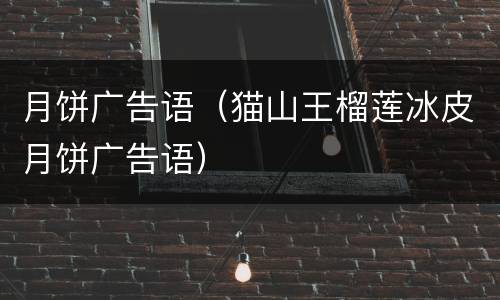 月饼广告语（猫山王榴莲冰皮月饼广告语）