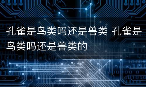 孔雀是鸟类吗还是兽类 孔雀是鸟类吗还是兽类的