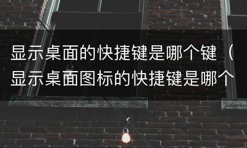 显示桌面的快捷键是哪个键（显示桌面图标的快捷键是哪个键）
