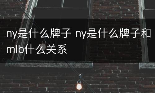 ny是什么牌子 ny是什么牌子和mlb什么关系