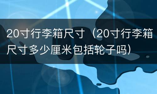 20寸行李箱尺寸（20寸行李箱尺寸多少厘米包括轮子吗）
