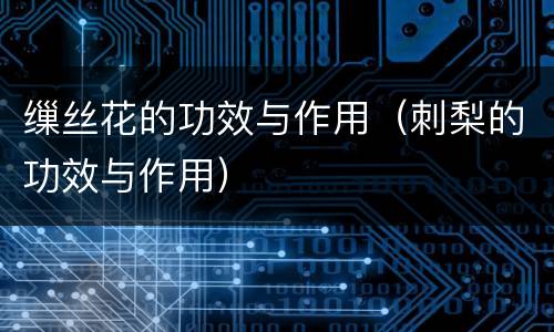 缫丝花的功效与作用（刺梨的功效与作用）