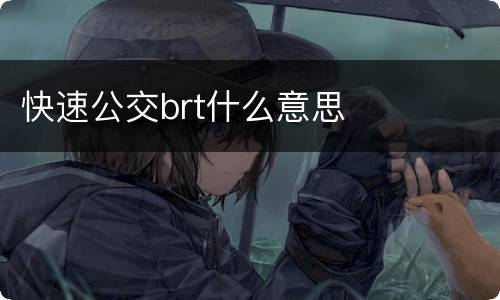 快速公交brt什么意思