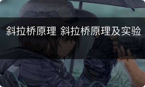 斜拉桥原理 斜拉桥原理及实验