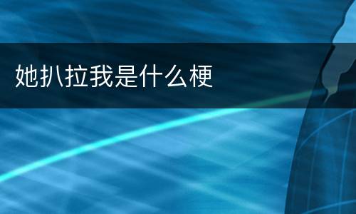 她扒拉我是什么梗