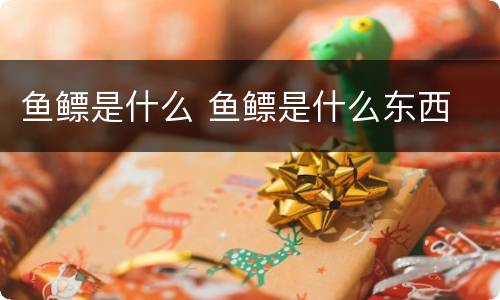 鱼鳔是什么 鱼鳔是什么东西