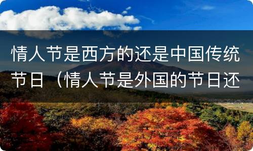 情人节是西方的还是中国传统节日（情人节是外国的节日还是中国的节日）