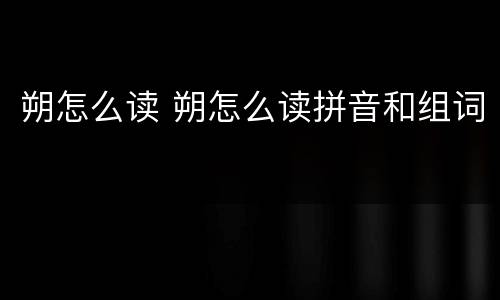 朔怎么读 朔怎么读拼音和组词