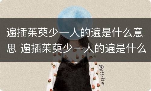 遍插茱萸少一人的遍是什么意思 遍插茱萸少一人的遍是什么意思解释