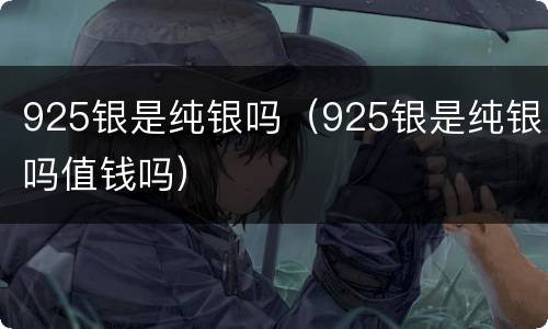 925银是纯银吗（925银是纯银吗值钱吗）