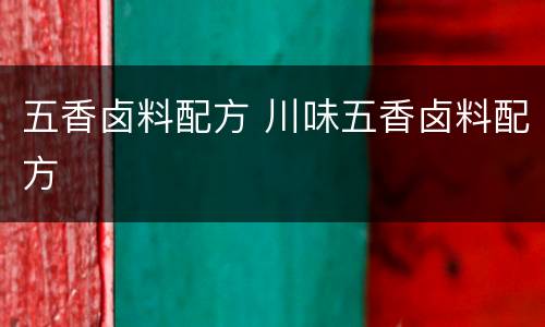 五香卤料配方 川味五香卤料配方
