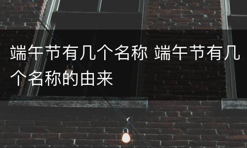 端午节有几个名称 端午节有几个名称的由来
