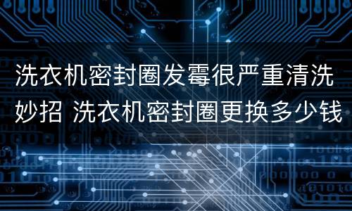 洗衣机密封圈发霉很严重清洗妙招 洗衣机密封圈更换多少钱