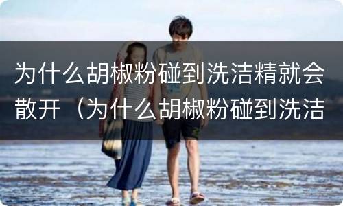 为什么胡椒粉碰到洗洁精就会散开（为什么胡椒粉碰到洗洁精就会散开作文）