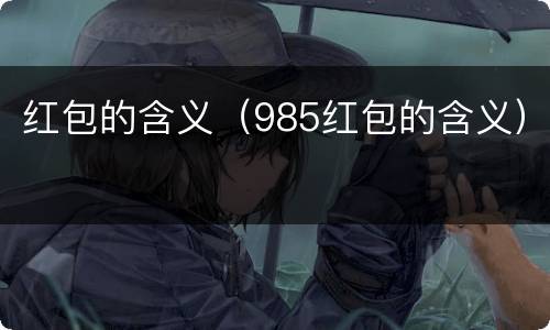 红包的含义（985红包的含义）