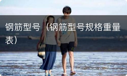 钢筋型号（钢筋型号规格重量表）
