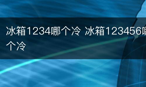 冰箱1234哪个冷 冰箱123456哪个冷