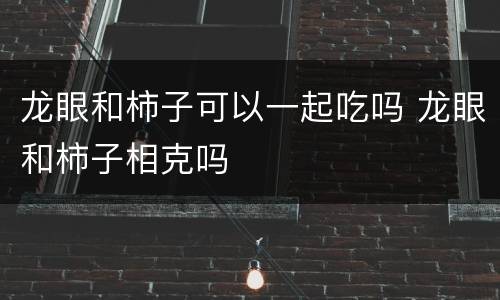 龙眼和柿子可以一起吃吗 龙眼和柿子相克吗