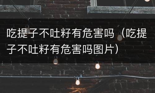 吃提子不吐籽有危害吗（吃提子不吐籽有危害吗图片）