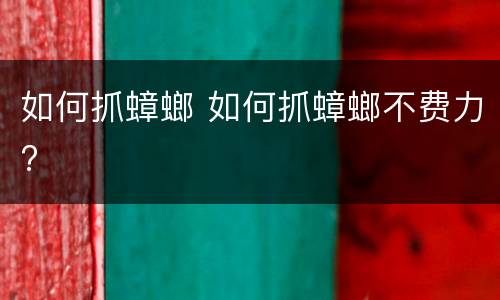 如何抓蟑螂 如何抓蟑螂不费力?