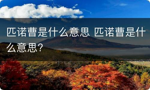 匹诺曹是什么意思 匹诺曹是什么意思?