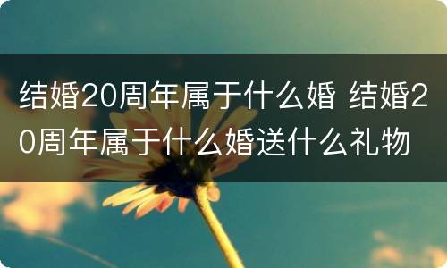 结婚20周年属于什么婚 结婚20周年属于什么婚送什么礼物