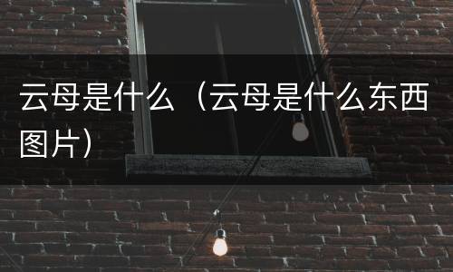 云母是什么（云母是什么东西图片）