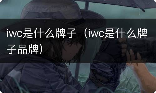 iwc是什么牌子（iwc是什么牌子品牌）