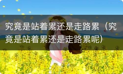 究竟是站着累还是走路累（究竟是站着累还是走路累呢）