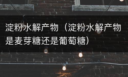 淀粉水解产物（淀粉水解产物是麦芽糖还是葡萄糖）