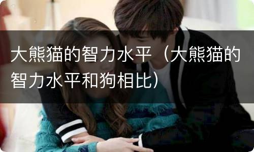 大熊猫的智力水平（大熊猫的智力水平和狗相比）