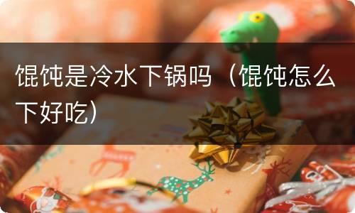 馄饨是冷水下锅吗（馄饨怎么下好吃）