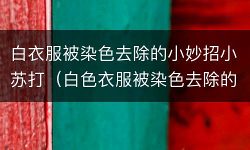 白衣服被染色去除的小妙招小苏打（白色衣服被染色去除的小妙招）