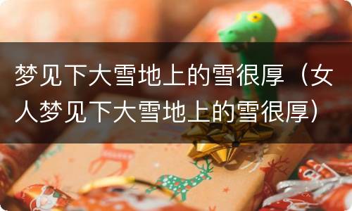 梦见下大雪地上的雪很厚（女人梦见下大雪地上的雪很厚）