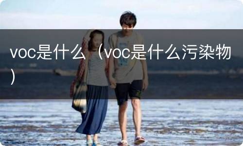 voc是什么（voc是什么污染物）