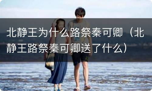 北静王为什么路祭秦可卿（北静王路祭秦可卿送了什么）