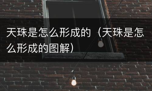 天珠是怎么形成的（天珠是怎么形成的图解）