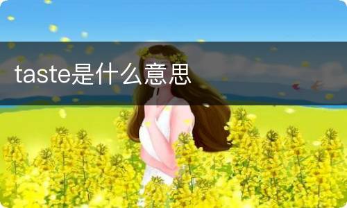 taste是什么意思